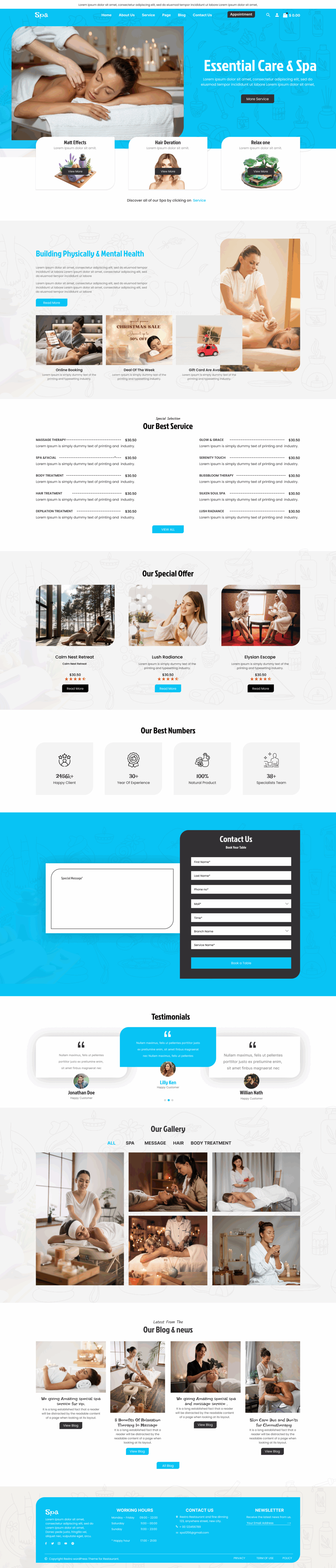 Sauna WordPress Theme