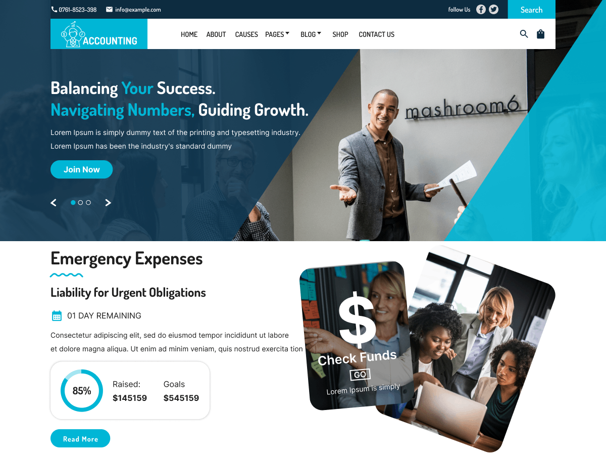 Free Accounting WordPress theme
