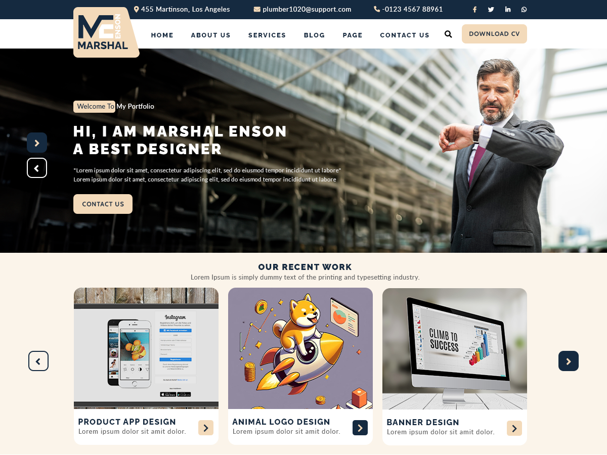 Free Business Portfolio WordPress Theme