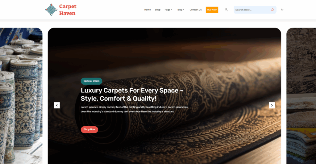 Free Carpet Store Theme - Best free wordpress online store themes