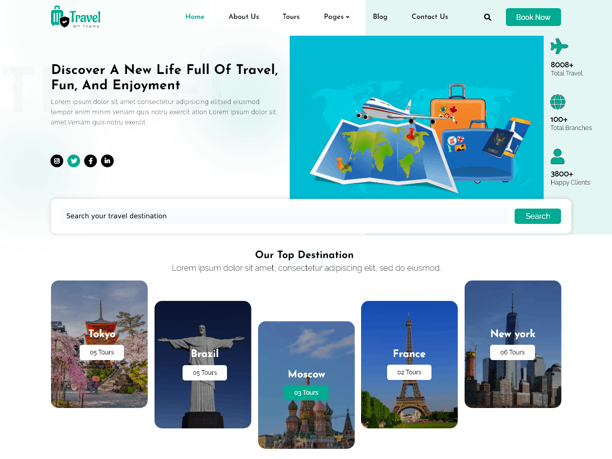 Free Tour WordPress Theme