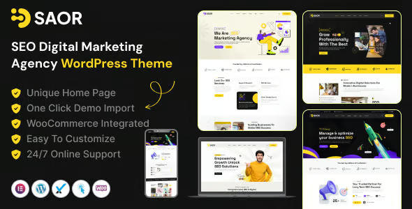 Saor – AI SEO Digital Marketing Agency WordPress Theme