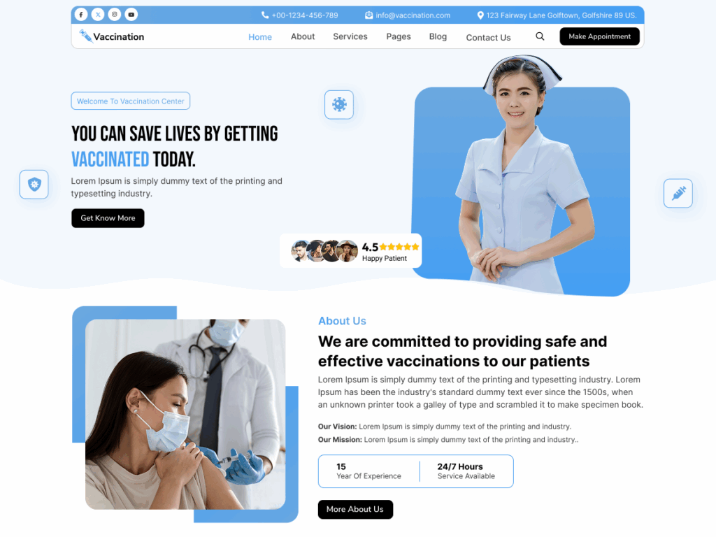 Vaccination WordPress Theme
