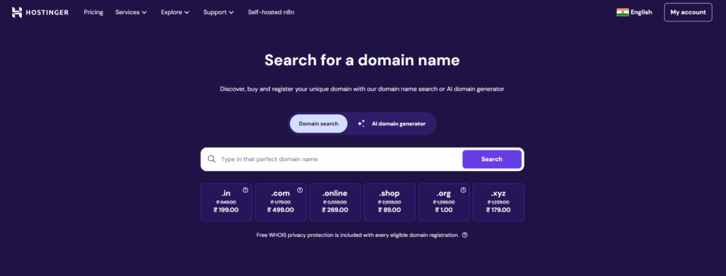 Hostinger Domain