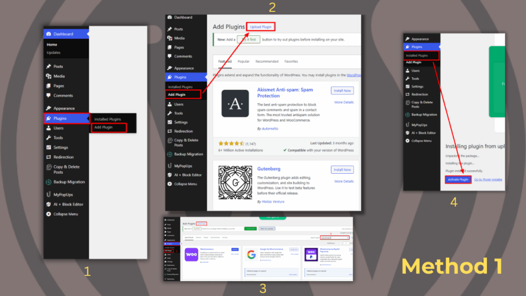 Install a Plugin from the WordPress Dashboard