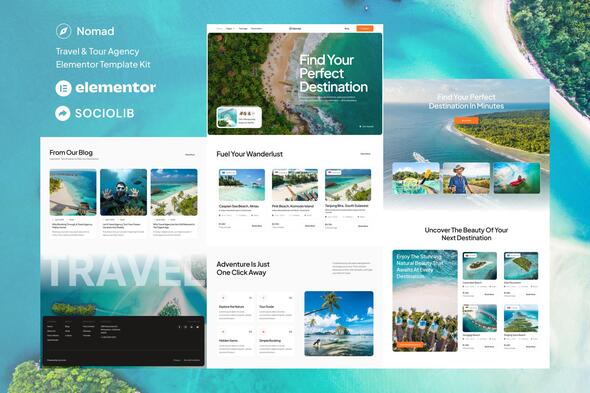 Nomad – Tour & Travel Agency Elementor Template Kit