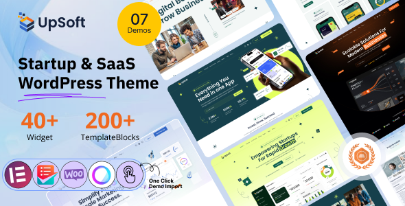  Upsoft – Startup & SaaS WordPress Theme