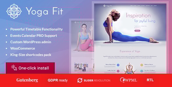 Yoga Fit Sports & Fitness WordPress Theme