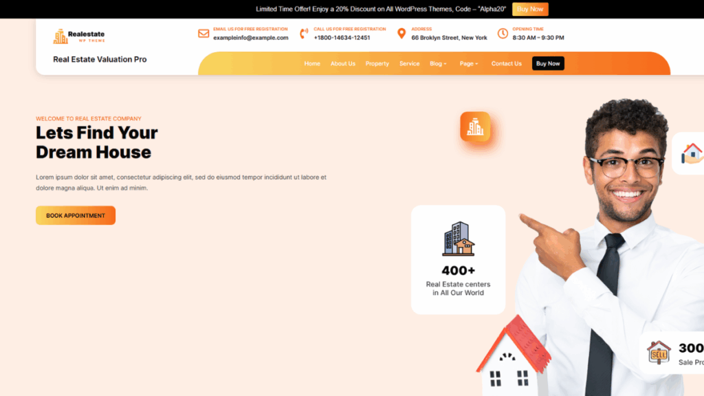 Free Real Estate WordPress Theme
