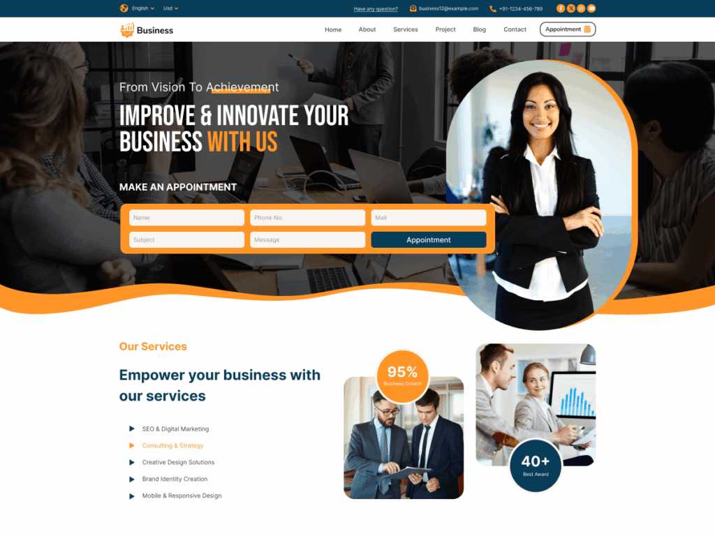 Corporate Business WordPress Theme
