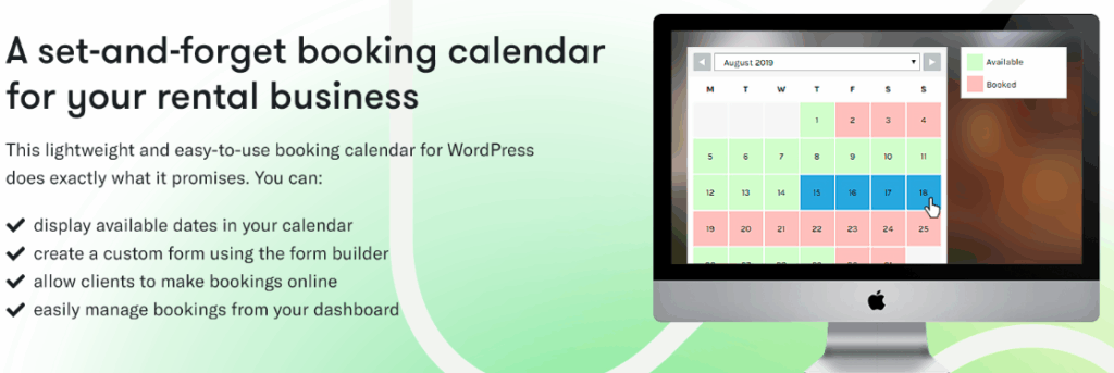 WP Booking System – Booking Calendar