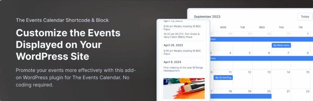 The Events Calendar Shortcode & Block