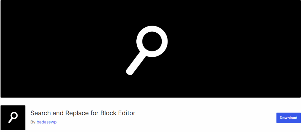 Search and Replace for Block Editor