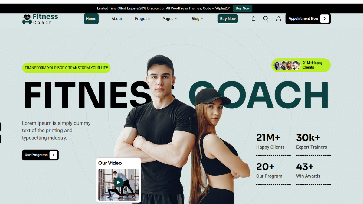 Fitness WordPress Theme