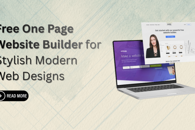 Free One Page Website Builder for Stylish Modern Web Designs