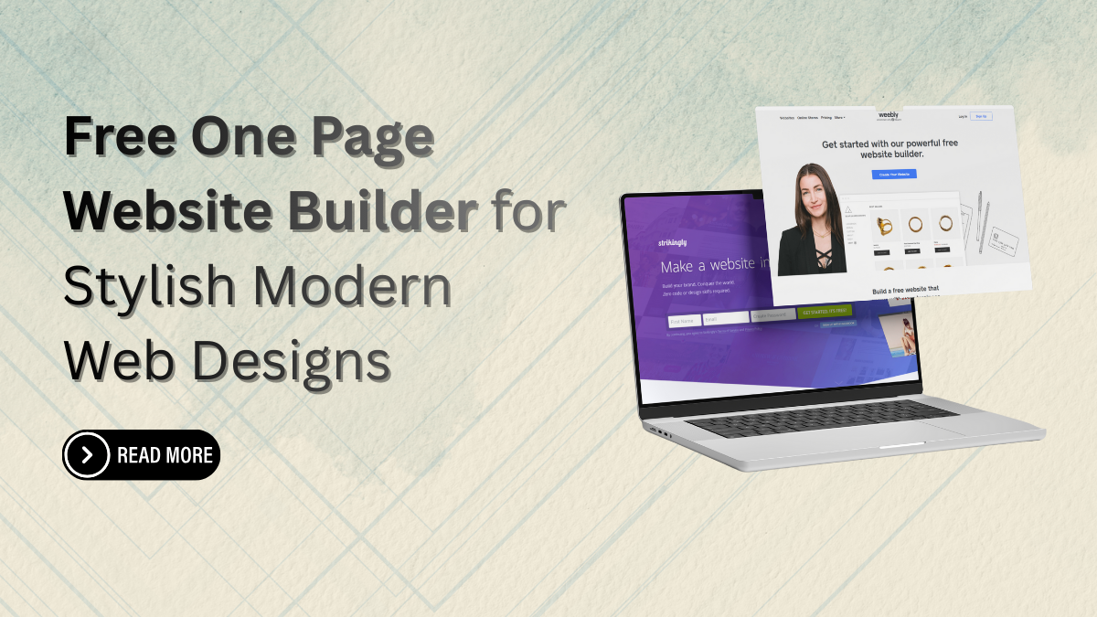 Free One Page Website Builder for Stylish Modern Web Designs
