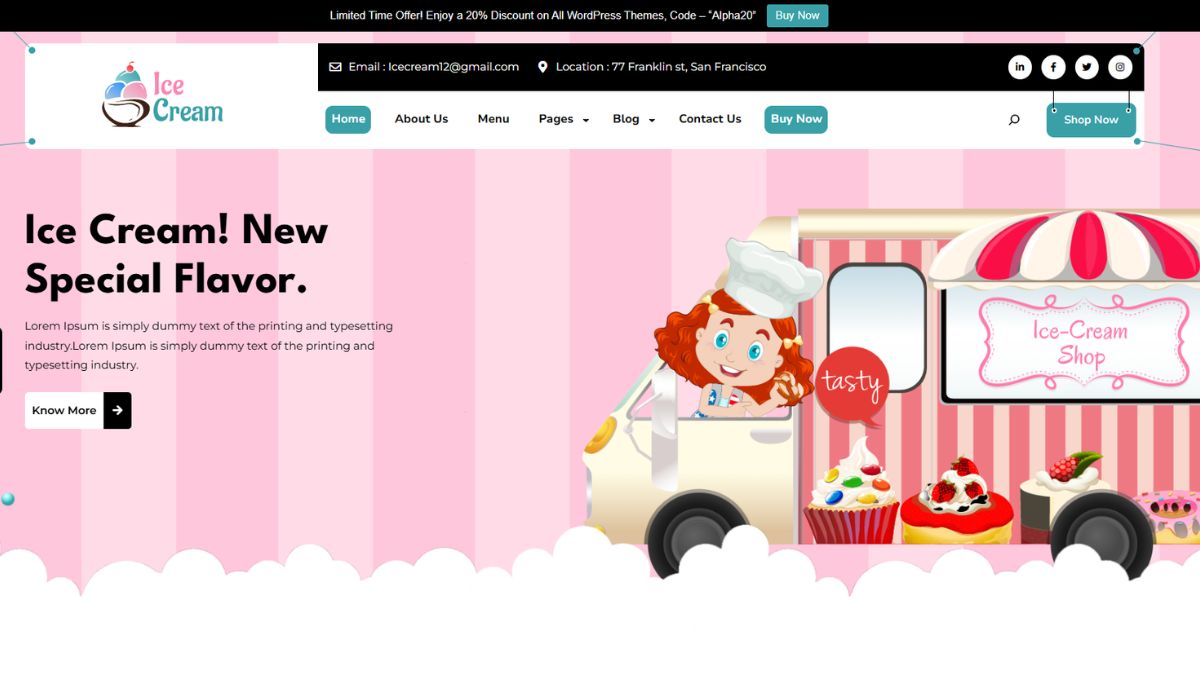 Ice Cream WordPress Theme