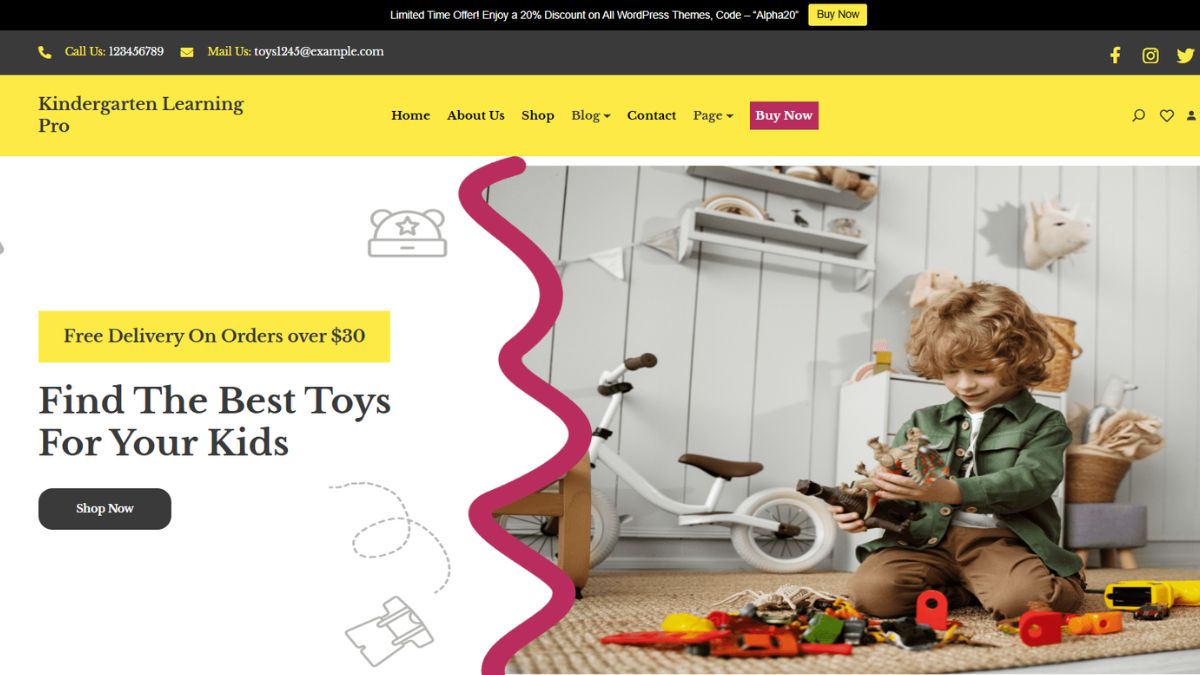 Kids Learning WordPress Theme