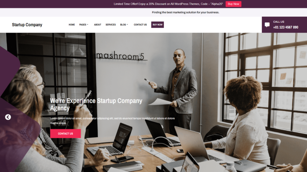 Tech Startup WordPress Theme