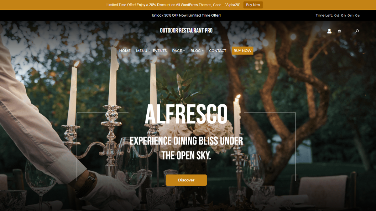 Outdoor Restaurant WordPress Theme