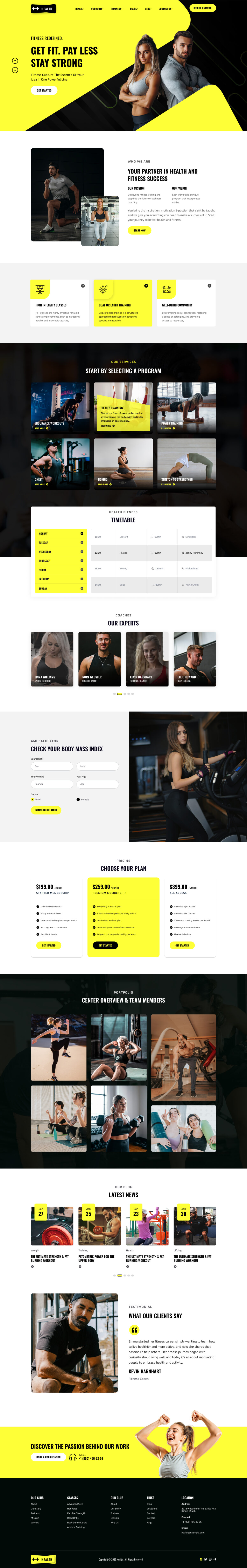 Fitness Coach WordPress Theme