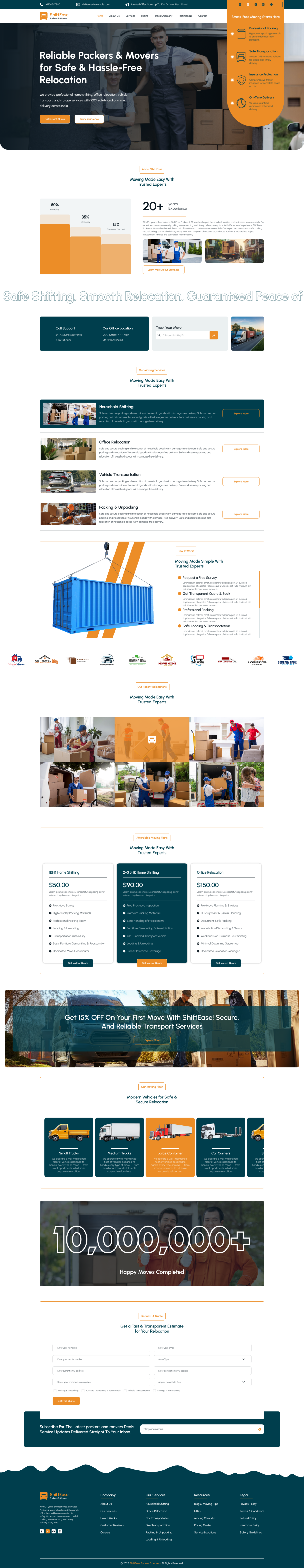 Packers and Movers WordPress Theme